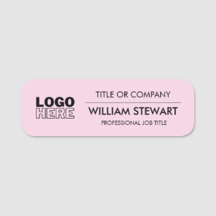 Professionele roze zakelijke logo Personeel Naamplaatje