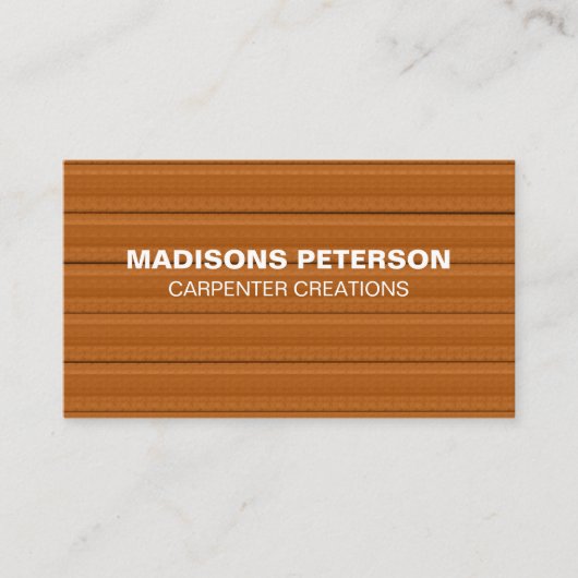 professionele rustieke houten timmerbouw visitekaartje (Voorkant)