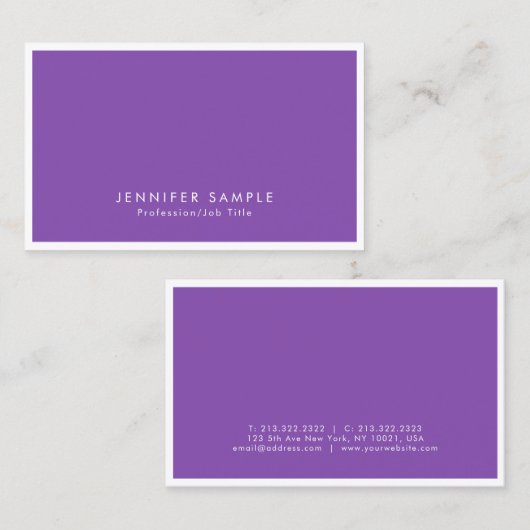 Professionele Salon Elegant Modern Creatief Ontwer Visitekaartje (Voorkant / Achterkant)