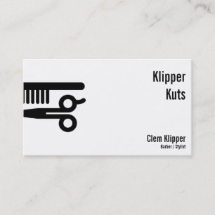 Professionele schaar en kam illustratie visitekaartje