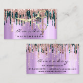 Professionele schaarser Roos Violet Gold Visitekaartje (Voorkant / Achterkant)