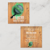 Professionele schilder en decorateur vierkante visitekaartje (Voorkant / Achterkant)