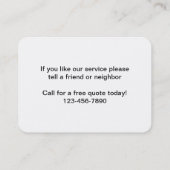 Professionele schilder visitekaartje (Achterkant)