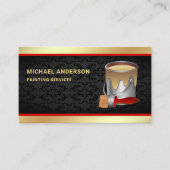 Professionele schilderdienst verfborstel schilder visitekaartje (Voorkant)
