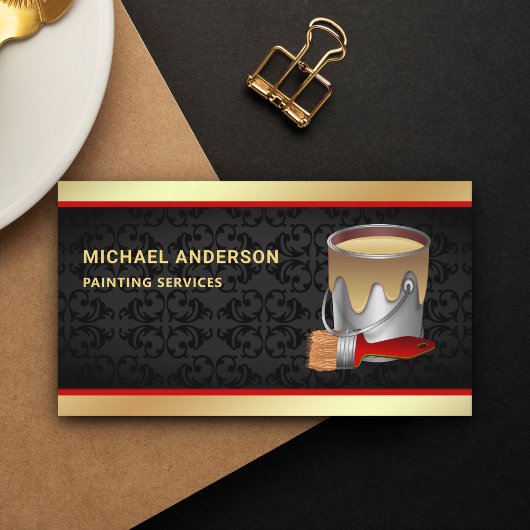 Professionele schilderdienst verfborstel schilder visitekaartje