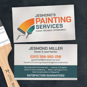 Professionele schilderdiensten - House Painter Bus Visitekaartje