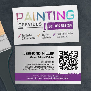 Professionele schilderdiensten - House Painter Visitekaartje