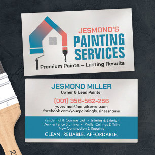 Professionele schilderdiensten - House Painter Visitekaartje