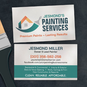 Professionele schilderdiensten - House Painter Visitekaartje
