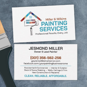 Professionele schilderdiensten - House Painter Visitekaartje