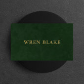 Professionele Schone Sage Groene & Gouden Typograf Visitekaartje