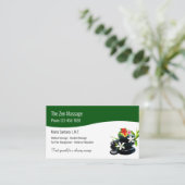 Professionele schoonheidsmassage visitekaartje (Staand voorkant)