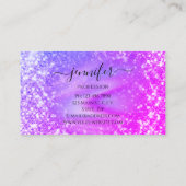 Professionele schoonheidsserre Glitter Pink Visitekaartje (Achterkant)