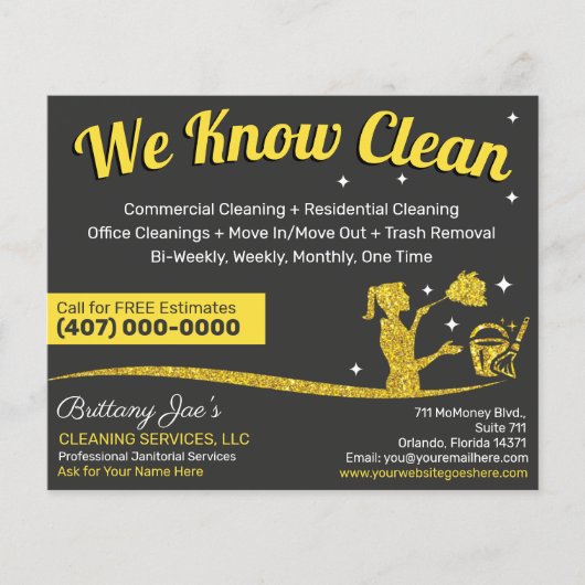 Professionele schoonmaak/Janitorial Housekeeping S Flyer (Voorkant)