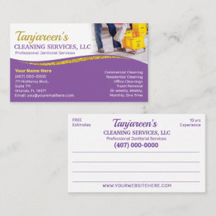 Professionele schoonmaak/Janitorial Housekeeping S Visitekaartje