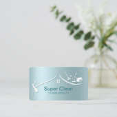 Professionele schoonmaakbeurten visitekaartje (Staand voorkant)