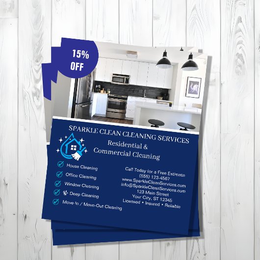 Professionele Schoonmaakdienst | Aangepaste Zakeli Flyer