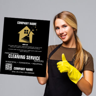 Professionele Schoonmaakdienst Aangepaste Zakeli Flyer