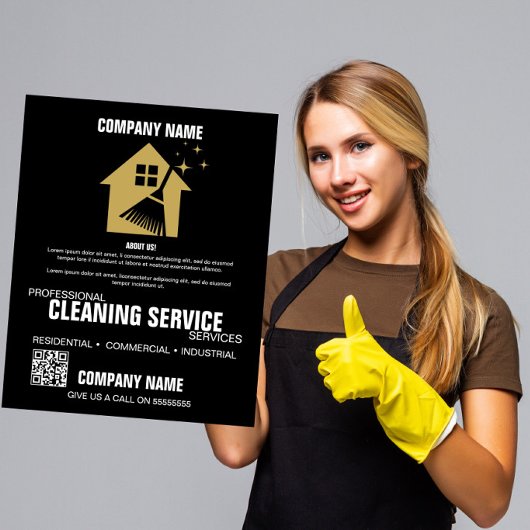 Professionele Schoonmaakdienst | Aangepaste Zakeli Flyer