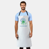 Professionele schoonmaakdiensten Groen Blauw Logo Schort (Gedragen)