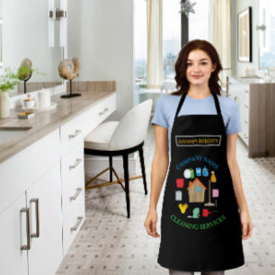 Professionele schoonmaakdiensten Logo Custom Maid Schort