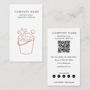 Professionele Schoonmaakdiensten Logo Modern Boho Visitekaartje