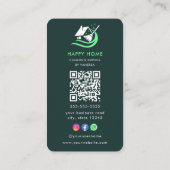 Professionele schoonmaakdiensten Logo QR-code Visitekaartje (Achterkant)