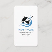 Professionele schoonmaakdiensten Logo QR-code Visitekaartje (Voorkant)