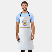 Professionele schoonmaakdiensten Sinaasappel Blauw Schort (Gedragen)