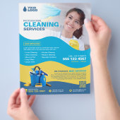 Professionele schoonmaakdiensten - (Sjabloon) Flyer (Hand)