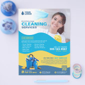 Professionele schoonmaakdiensten - (Sjabloon) Flyer (Enkel)