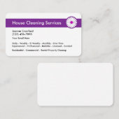 Professionele schoonmaakdiensten visitekaartje (Voorkant / Achterkant)