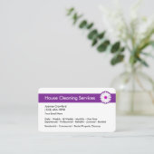 Professionele schoonmaakdiensten visitekaartje (Staand voorkant)