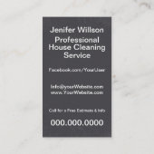 Professionele schoonmaakdiensten visitekaartje (Achterkant)