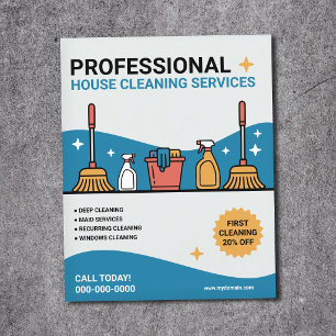 Professionele Schoonmaakdiensten voor Huizen Flyer