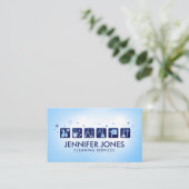 Professionele schoonmaakdiensten voor huizen visitekaartje (Staand voorkant)