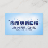 Professionele schoonmaakdiensten voor huizen visitekaartje (Voorkant)