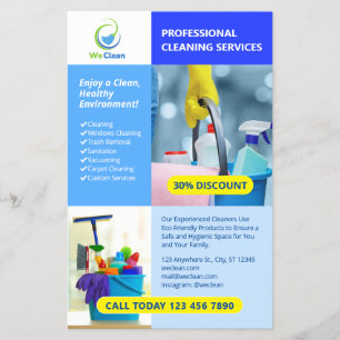 Professionele schoonmaakdiensten Zakelijke flyer