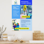 Professionele schoonmaakdiensten Zakelijke flyer Poster (Keuken)