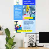 Professionele schoonmaakdiensten Zakelijke flyer Poster (Thuiskantoor)