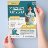 Professionele schoonmaakservice Bedrijf Flyer (Hand)