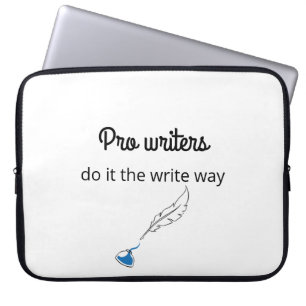 Professionele schrijvers doen het op de schrijfman laptop sleeve