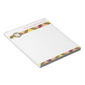 Professionele scriptnaam Modern Monogram Tartan Notitieblok (Schuin)