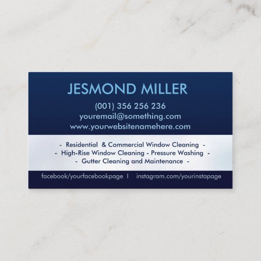 Professionele services voor het schoonmaken van ve visitekaartje (Achterkant)