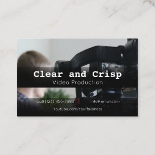 Professionele services voor videoproductie visitekaartje