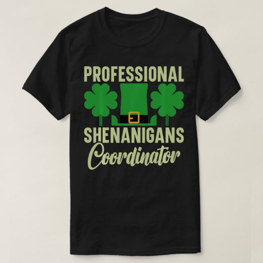 Professionele Shenanigans coördinator St Patricks T-shirt (Design voorkant)