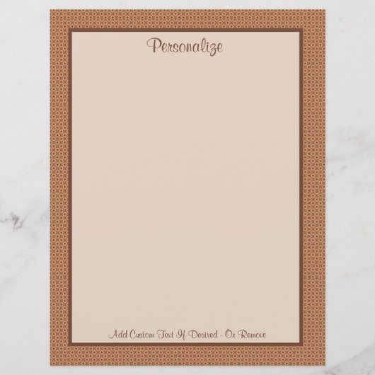 Professionele Sienna Brown Border Personaliseren (Voorkant)