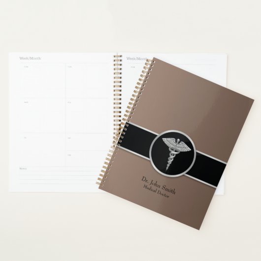 Professionele Silver Medical Caduceus Planner (Display)
