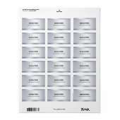 Professionele Silver Modern Elegant Glamour Sjablo Etiket (Full Sheet)