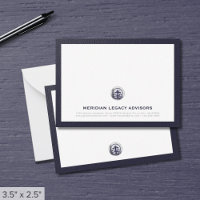 Professionele Silver Seal Logo Business Note Kaart